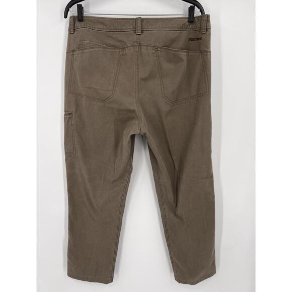 Marmot Pants Mens 38 X 28 Risdon Brown Heavy Canvas Straight Leg Outdoors Hiking - Picture 5 of 11